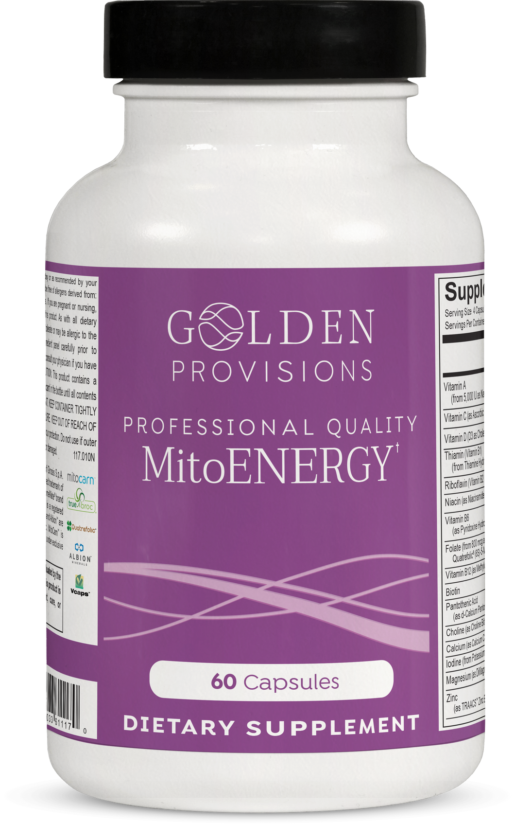 MitoENERGY 60-count supplement for energy and immune support.